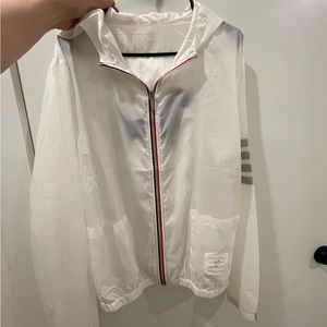 Thom Browne jacket summer dog-patch white zipped Hoodie